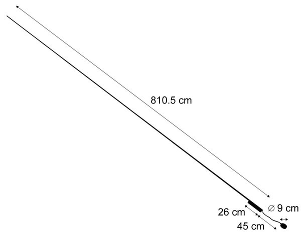 Nowoczesny system oświetlenia szynowego, czarny, jednofazowy, 800 cm - Magnetic