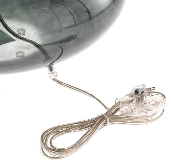 Lampa stołowa Skien Argon, aluminiowy / szary / cynkowy, salon / jadalnia, szkło, nowoczesny