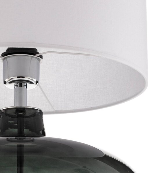Lampa stołowa Skien Argon, aluminiowy / szary / cynkowy, salon / jadalnia, szkło, nowoczesny