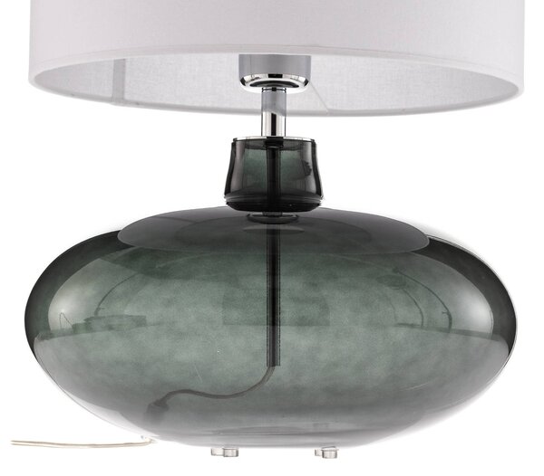 Lampa stołowa Skien Argon, aluminiowy / szary / cynkowy, salon / jadalnia, szkło, nowoczesny