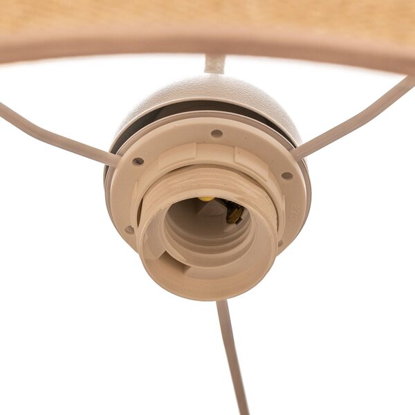 Lampa wisząca Jute cylinder Duolla, możliwość ściemniania, brązowy / rdzawy, salon / jadalnia, tkanina / materiał / jedwab, dworkowy / rustykalny