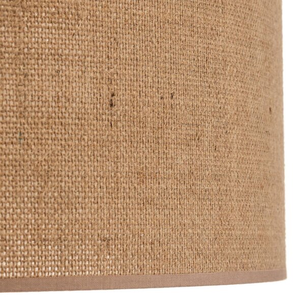 Lampa wisząca Jute cylinder Duolla, możliwość ściemniania, brązowy / rdzawy, salon / jadalnia, tkanina / materiał / jedwab, dworkowy / rustykalny