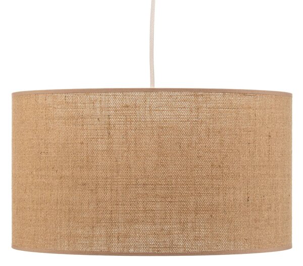 Lampa wisząca Jute cylinder Duolla, możliwość ściemniania, brązowy / rdzawy, salon / jadalnia, tkanina / materiał / jedwab, dworkowy / rustykalny