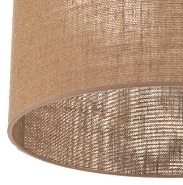 Lampa wisząca Jute cylinder Duolla, możliwość ściemniania, brązowy / rdzawy, salon / jadalnia, tkanina / materiał / jedwab, dworkowy / rustykalny