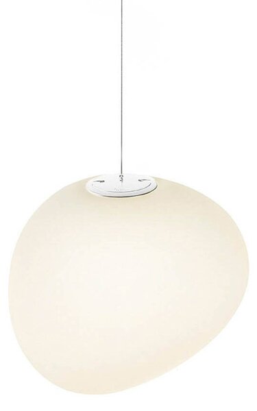 Foscarini Lampa wisząca designerska Gregg MIDI, możliwość ściemniania, biały / opal, salon / jadalnia, szkło, design