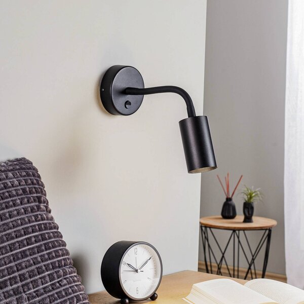 Kinkiet Eye Flex S Nowodvorski Lighting, możliwość ściemniania, czarny, salon / jadalnia, metal, nowoczesny