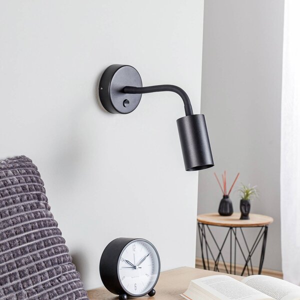 Kinkiet Eye Flex S Nowodvorski Lighting, możliwość ściemniania, czarny, salon / jadalnia, metal, nowoczesny