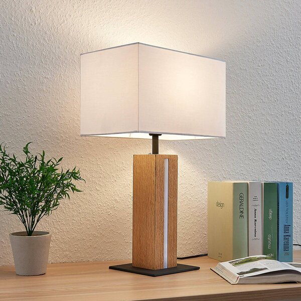 Lampa stołowa Garry Lindby, możliwość ściemniania, biały / opal, salon / jadalnia, tkanina / materiał / jedwab, nowoczesny