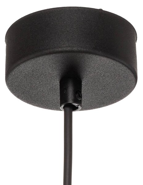 Lampa wisząca Juta TK Lighting, możliwość ściemniania, brązowy / rdzawy, salon / jadalnia, tkanina / materiał / jedwab