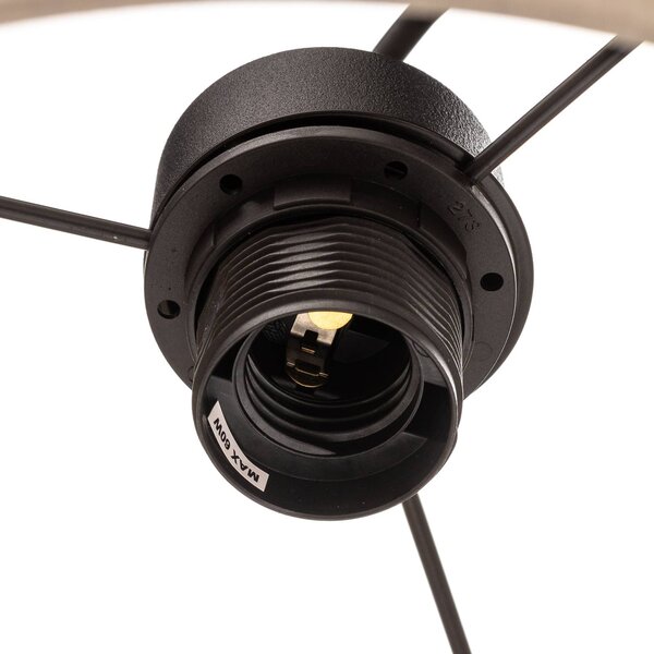Lampa wisząca Juta TK Lighting, możliwość ściemniania, brązowy / rdzawy, salon / jadalnia, tkanina / materiał / jedwab