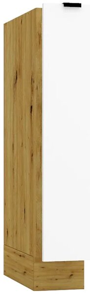 Szafka kuchenna z koszem cargo 15 cm biały + dąb artisan E8-D22