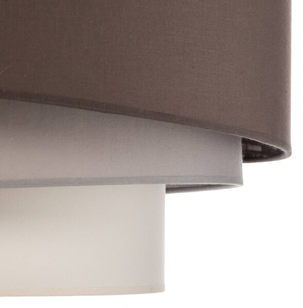 Lampa sufitowa Trio Max Euluna, możliwość ściemniania, brązowy / rdzawy, salon / jadalnia, tkanina / materiał / jedwab, nowoczesny