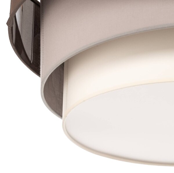 Lampa sufitowa Trio Max Euluna, możliwość ściemniania, brązowy / rdzawy, salon / jadalnia, tkanina / materiał / jedwab, nowoczesny