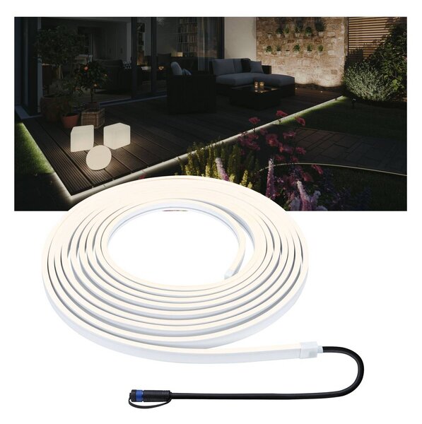 Paulmann Plug & Shine Smooth Taśma LED 3000K 10m Smooth, możliwość ściemniania, biały / opal, tworzywo sztuczne, nowoczesny