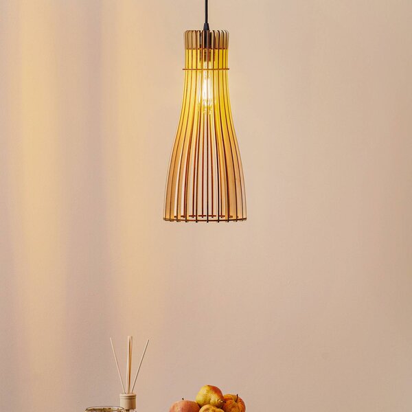Lampa wisząca Bottle TEMAR LIGHTING, możliwość ściemniania, jasne drewno, salon / jadalnia, drewno, dworkowy / rustykalny