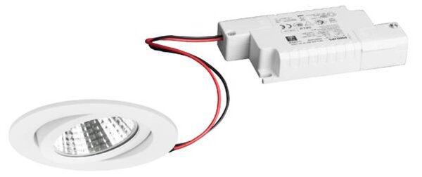 BRUMBERG BB03 wpuszczany RC kątowy biel struktura BB03, możliwość ściemniania, biały / opal, przedpokój, aluminium