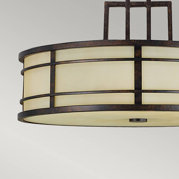 FEISS Lampa wisząca Fusion, możliwość ściemniania, brązowy / mosiężny, salon / jadalnia, metal