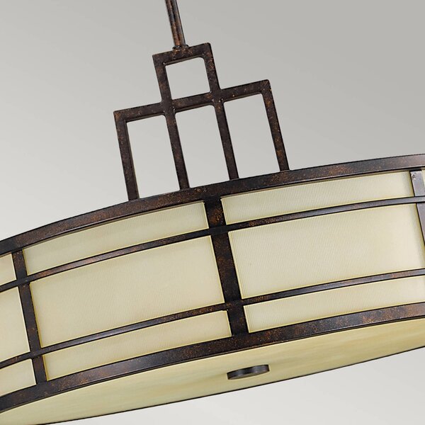 FEISS Lampa wisząca Fusion, możliwość ściemniania, brązowy / mosiężny, salon / jadalnia, metal