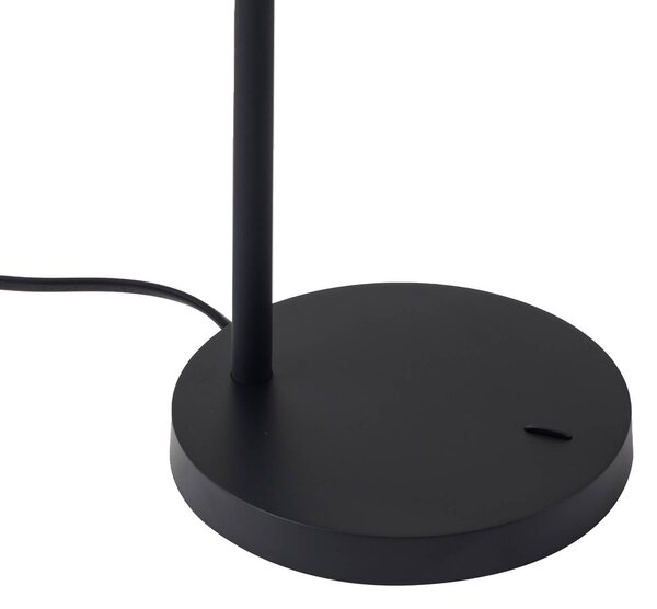 Lampa stołowa Radka Lindby, czarny, biuro, tworzywo sztuczne, nowoczesny