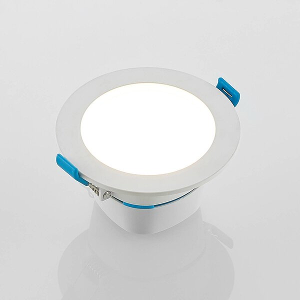 Oprawa wpuszczana LED Arcchio Milaine, biała, ściemniana, Set of 10 Milaine Arcchio, możliwość ściemniania, biały / opal, łazienka, tworzywo sztuczne, nowoczesny
