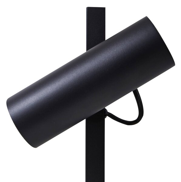 Lampa stojąca Lysias Lucande, czarny, salon / jadalnia, metal, nowoczesny