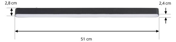 Taśma LED Lindby 48 V Lumaro,czarna,20W,plastikowa,ściemniana Lumaro 48V Lindby, możliwość ściemniania, czarny, salon / jadalnia, tworzywo sztuczne, nowoczesny