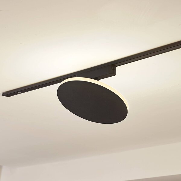 Lampa sufitowa LED Lumaro, czarna, aluminium, 48V, ściemniana Lumaro 48V Lindby, możliwość ściemniania, czarny, salon / jadalnia, aluminium, nowoczesny