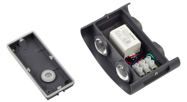 Kinkiet zewnętrzny LED Ithan Lindby, czarny, aluminium, nowoczesny