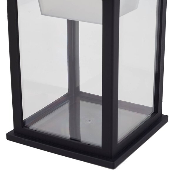 Lindby kinkiet LED Latarka, wysokość 27,5 cm, czujnik Latarka, czarny, tworzywo sztuczne, nowoczesny