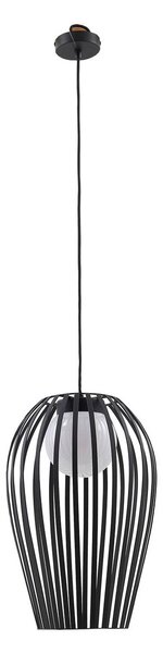 Lampa wisząca zewnętrzna Lucande Marrin, czarna, metalowa, Ø 31 cm Marrin Lucande, możliwość ściemniania, czarny, salon / jadalnia, metal, nowoczesny