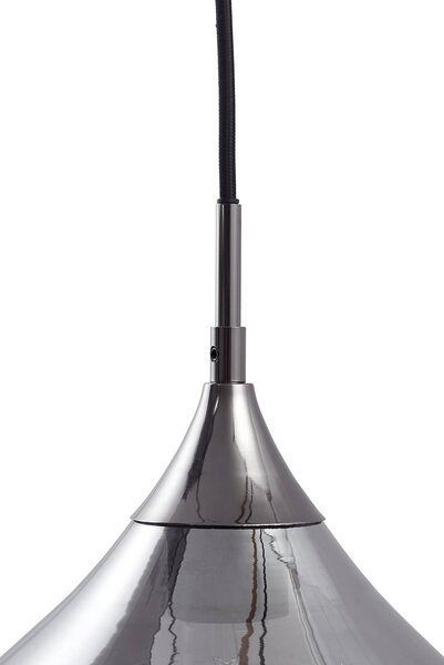 Lampa wisząca szklana Jarven Lucande, możliwość ściemniania, aluminiowy / szary / cynkowy, salon / jadalnia, szkło, nowoczesny