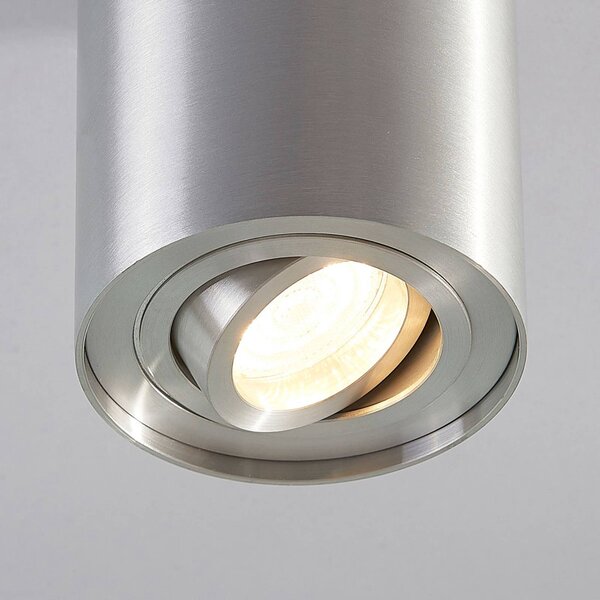 Lampa sufitowa Jolina Arcchio, możliwość ściemniania, aluminiowy / szary / cynkowy, przedpokój, aluminium, nowoczesny