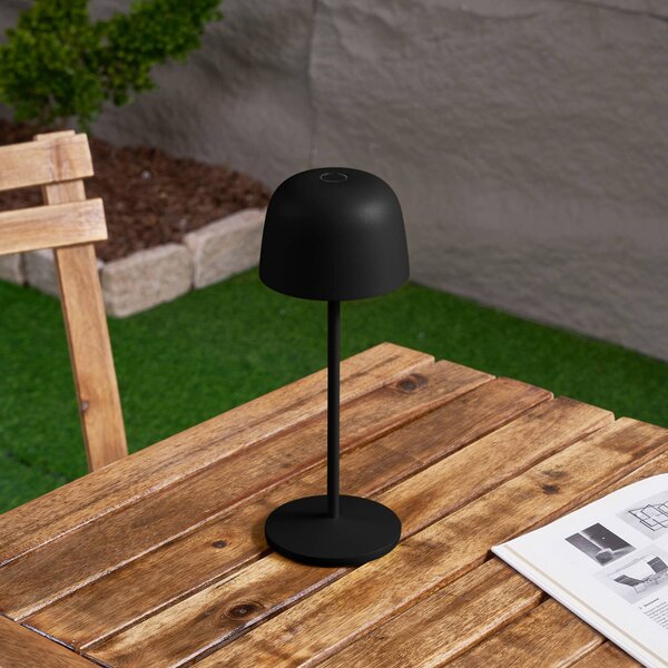 Lindby Lampa stołowa LED Arietty, czarna, ściemniana, IP65 Arietty Lindby, możliwość ściemniania, czarny, salon / jadalnia, aluminium, nowoczesny