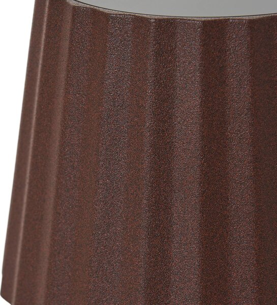 Lindby lampa stołowa LED Esali, rdzawobrązowa, IP65 Esali Lindby, możliwość ściemniania, brązowy / rdzawy, salon / jadalnia, aluminium, nowoczesny