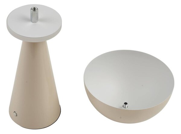 Lampa stołowa LED Nevijo Lindby, możliwość ściemniania, kremowy / amber, salon / jadalnia, metal, nowoczesny