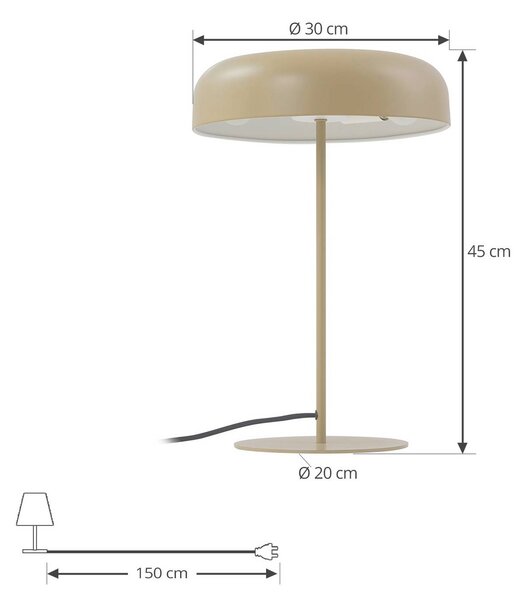 Lampa stołowa Edion Lindby, brązowy / rdzawy, salon / jadalnia, metal, nowoczesny