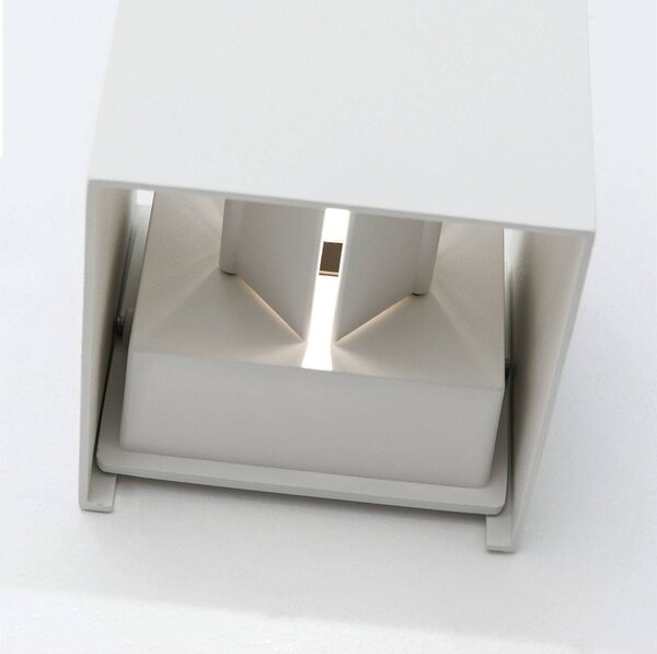 ORION Kinkiet zewnętrzny LED Cube, biały / opal, aluminium, nowoczesny