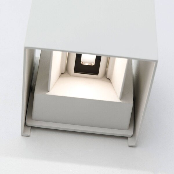 ORION Kinkiet zewnętrzny LED Cube, biały / opal, aluminium, nowoczesny