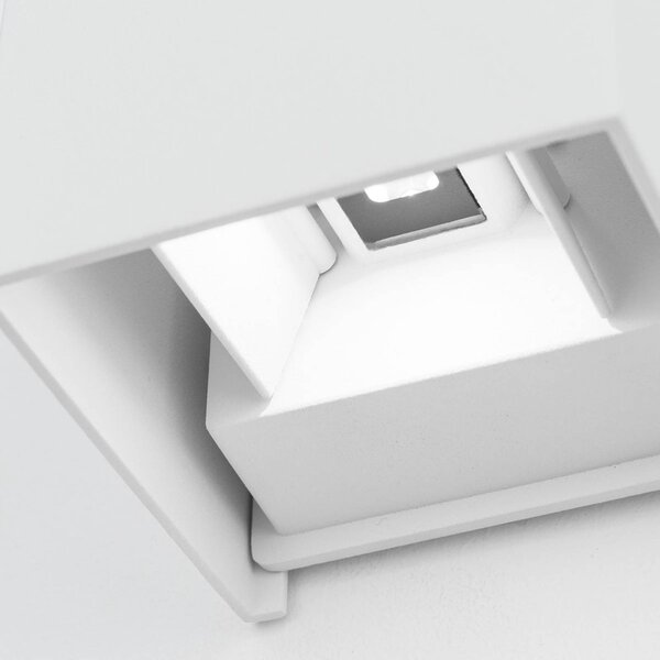 ORION Kinkiet zewnętrzny LED Cube, biały / opal, aluminium, nowoczesny
