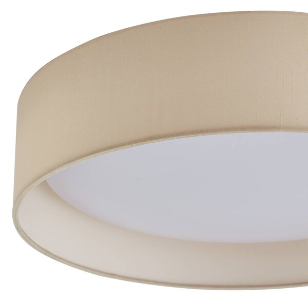 Lampa sufitowa LED Eilif Lindby, kremowy / amber, salon / jadalnia, tkanina / materiał / jedwab, nowoczesny