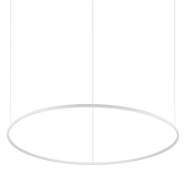 IDEAL LUX Lampa wisząca Oracle Slim, biały / opal, salon / jadalnia, aluminium, nowoczesny