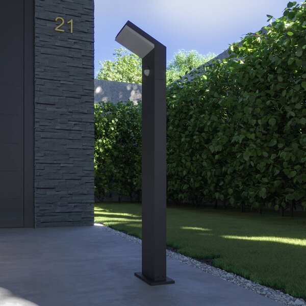 Arcchio słupek oświetleniowy LED Yolena, czujnik, 100cm, antracytowy Yolena, czarny, aluminium, nowoczesny