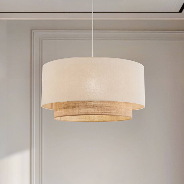 Lampa wisząca Boho Duolla, możliwość ściemniania, biały / opal, sypialnia, metal