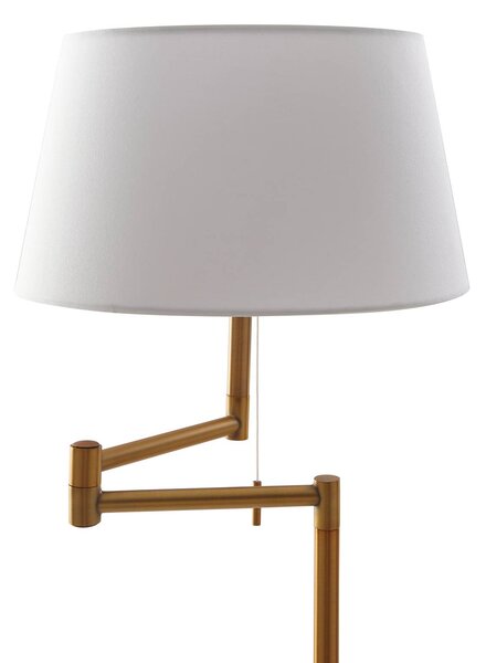 Lampa stojąca Ismene Lindby, brązowy / mosiężny, salon / jadalnia, metal
