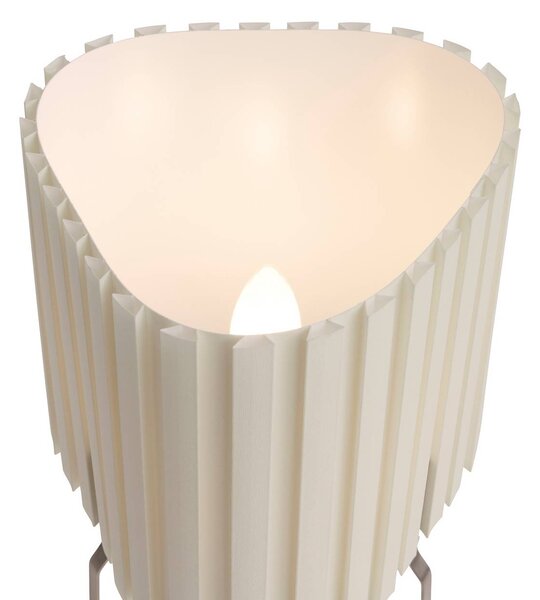 HAY Lampa stołowa Canelé, biały / opal, salon / jadalnia, tkanina / materiał / jedwab, design