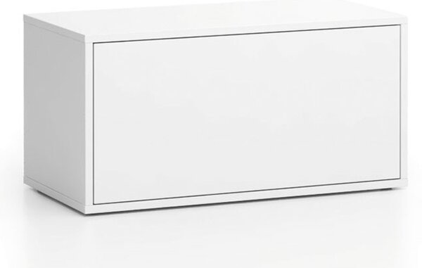 Szafka LAYERS niska, uchylna, 800 x 400 x 394 mm, biała