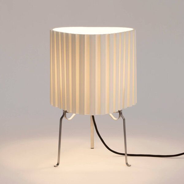 HAY Lampa stołowa Canelé, biały / opal, salon / jadalnia, tkanina / materiał / jedwab, design