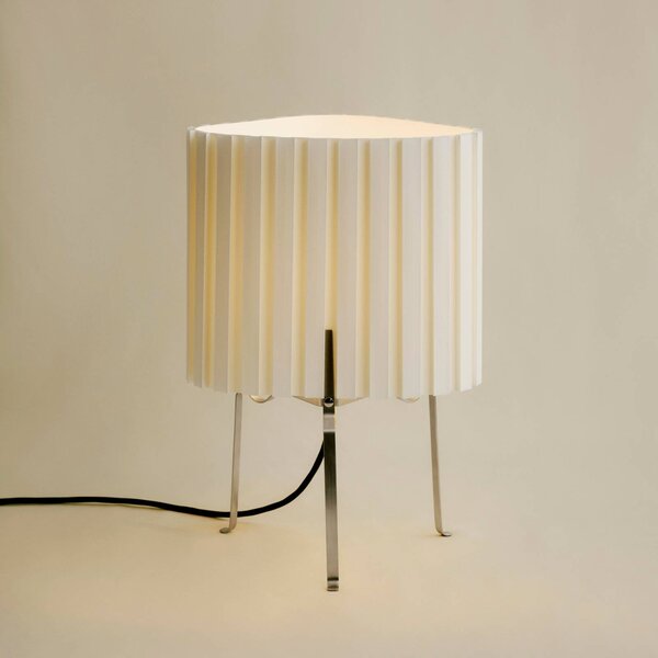 HAY Lampa stołowa Canelé, biały / opal, salon / jadalnia, tkanina / materiał / jedwab, design