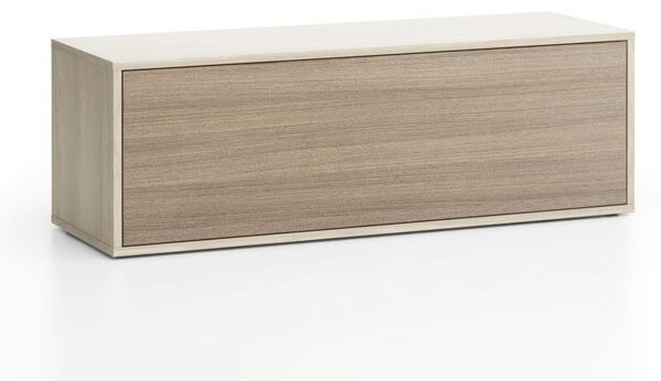 Szafka LAYERS niska, uchylna, 1200 x 400 x 394 mm, dąb naturalny /dąb bejcowany