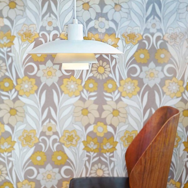 Louis Poulsen Lampa wisząca designerska PH 4/3, możliwość ściemniania, biały / opal, salon / jadalnia, aluminium, design